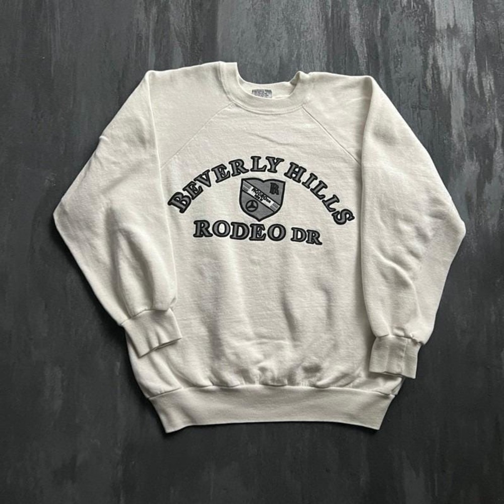 Vintage‎ Beverly Hills Sweatshirt Mens Large White 1990s Rodeo Drive